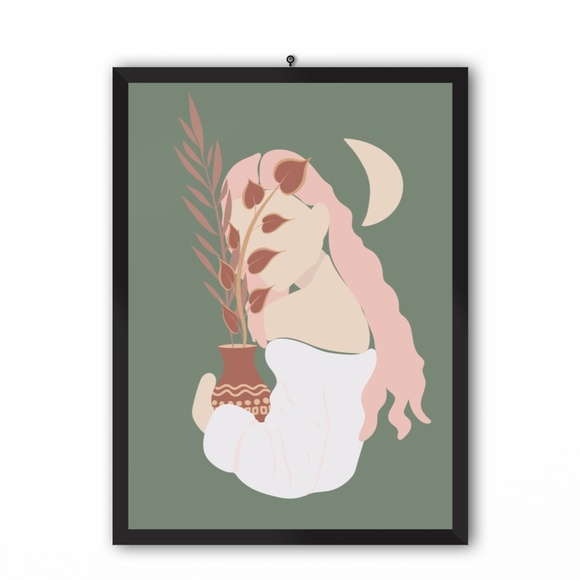 Wall Art Boho Woman Print Poster Illustration Unframed - Picture 6 of 17